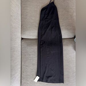 NWT Abercrombie & Fitch Black One-Shoulder Slit Dress